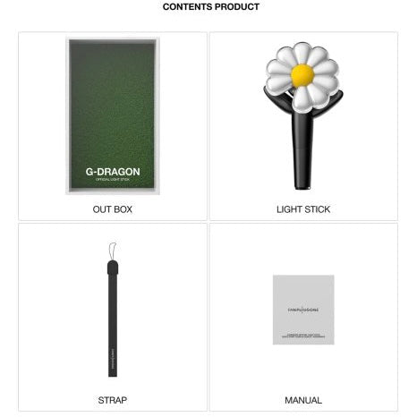 K-pop G-Dragon Official Lightstick + Official Photocard