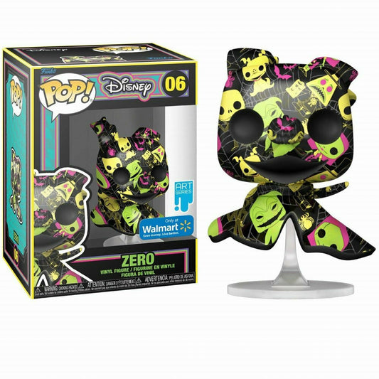 Funko Pop! Disney Tim Burton’s The Nightmare Before Christmas Zero Art Series Walmart Exclusive 06 + Free Protector