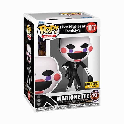 Funko Pop! 10 Years of FNAF: Five Nights at Freddy’s Marionette 1007 Hot Topic Exclusive + Free Protector