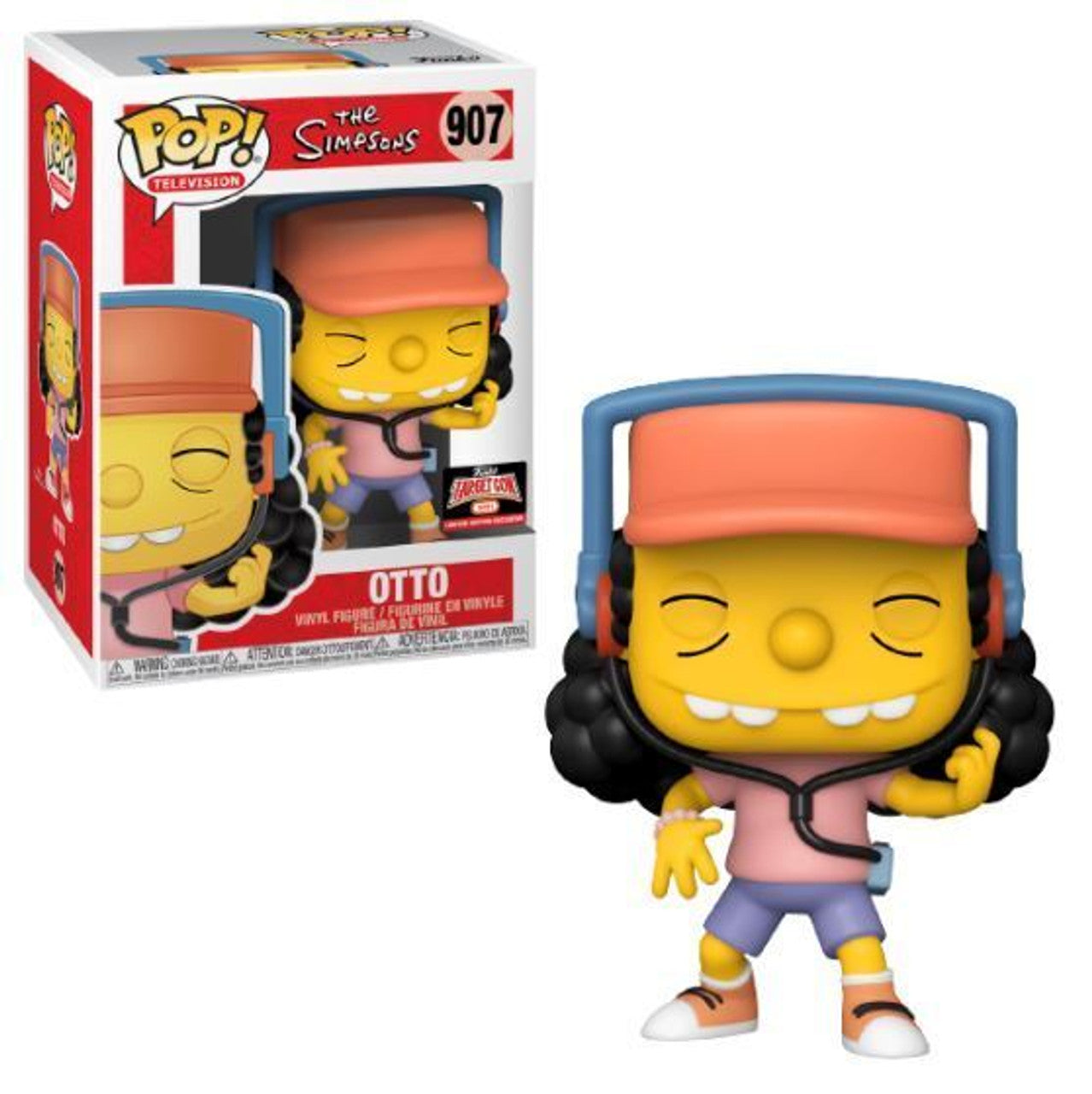 Funko Pop! The Simpsons - Otto Mann 907 Funko 2021 Target Con Exclusive (VAULTED) + Free Protector