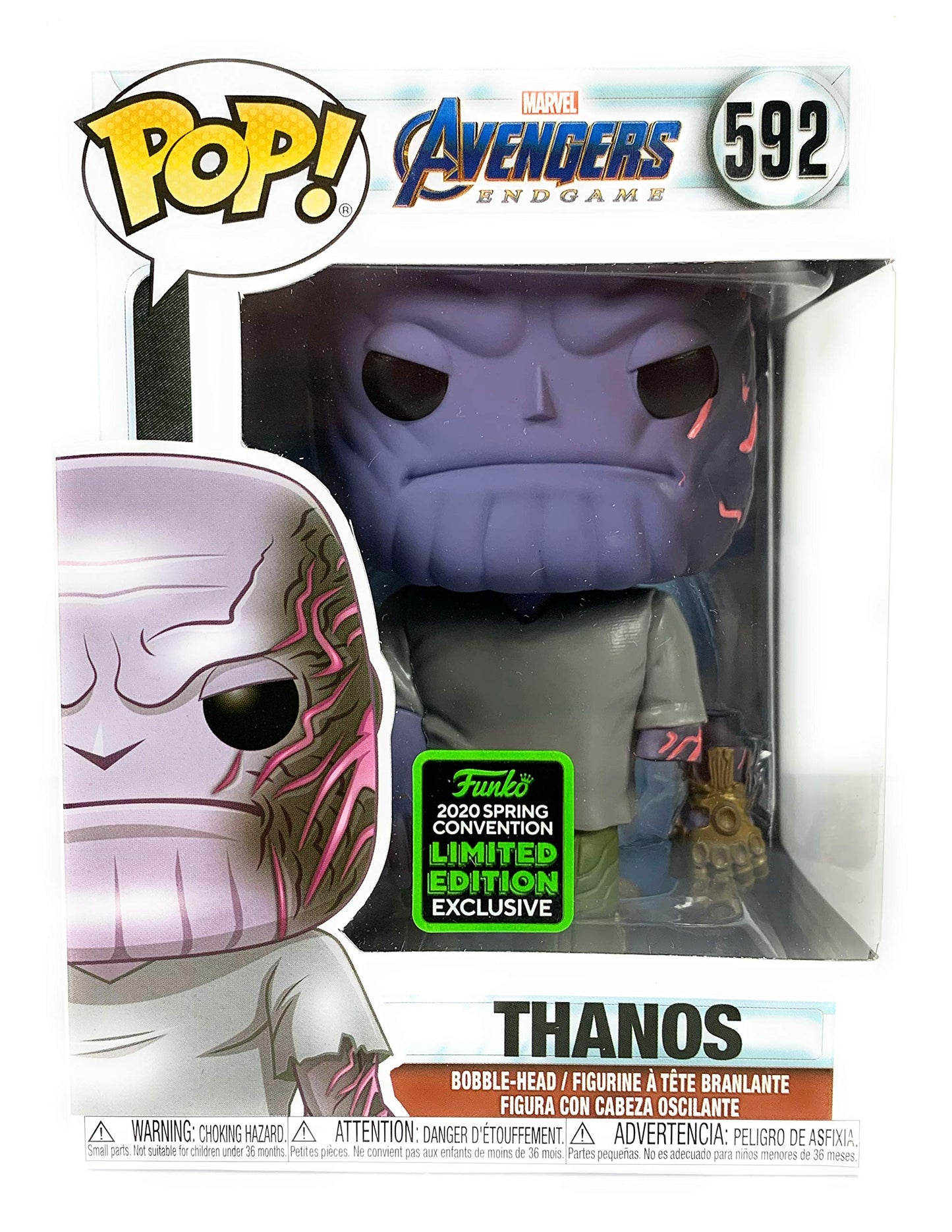 Funko Pop! Marvel Avengers Endgame - Thanos 592 Funko 2020 Spring Convention Exclusive (VAULTED) + Free Protector