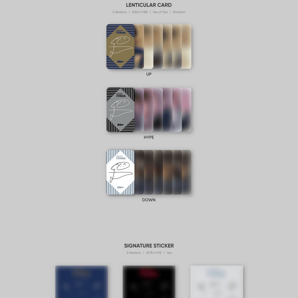 K-POP ENHYPEN - BORDER : CARNIVAL ALBUM (3 VERSIONS)
