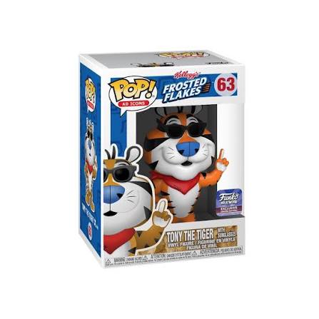 Funko Pop! Kellog’s Frostard Flakes - Tony The Tiger with Sunglasses 63 Hollywood Exclusive Figure + Pop Protector