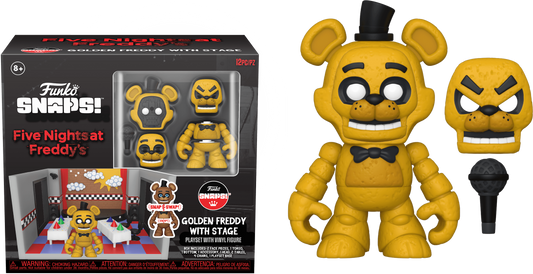 Funko Snaps! Five Nights at Freddy’s Golden Freddy with Stage - Playset with Vinyl Figure on