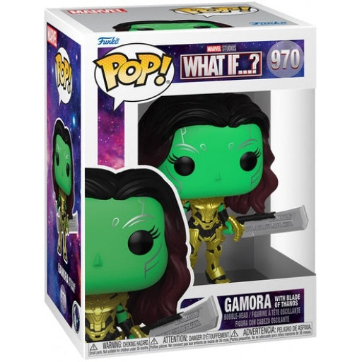 Funko Pop! Marvel Studios What If…? Guardians of the Galaxy Gamora, with Blade of Thanos 970 + Free Protector