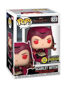 Funko POP! Marvel Studios Wanda Vision - Scarlet Witch 823 GITD EE Exclusive + Free Protector