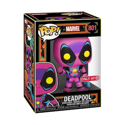 Funko Pop! Marvel Deadpool 801 Blacklight Target Exclusive + Free Protector