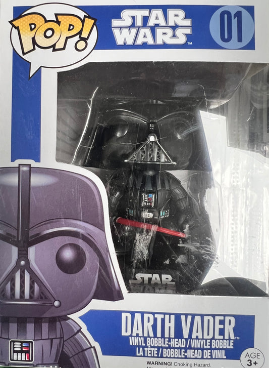 Funko Pop! Star Wars - Darth Vader 01 Figure + Pop Protector (Window Blemish)