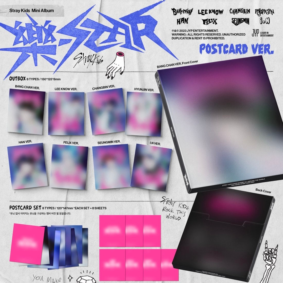 K-pop Stray Kids - 樂-STAR (Postcard Version Album) (Seungmin Ver.)