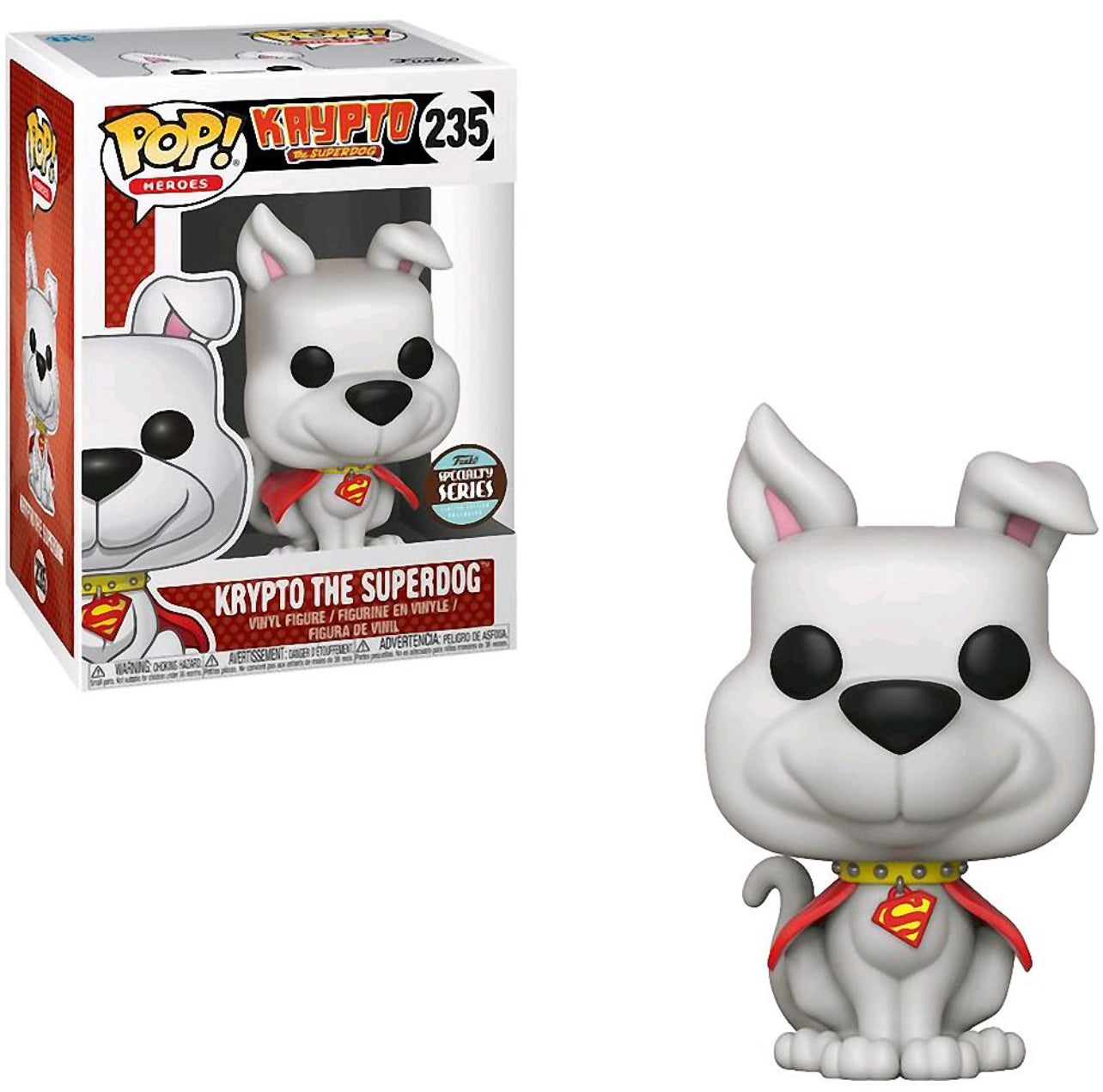 Funko Pop! DC Super Heroes Krypto The Superdog 235 Funko Speciality Series + Free Protector (box ware)