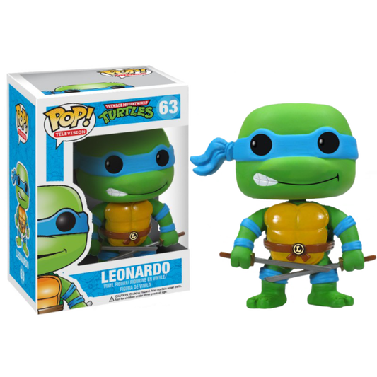 Funko Pop! Teenage Mutant Ninja Turtles - Leonardo 63 Figure + Pop Protector (VAULTED)