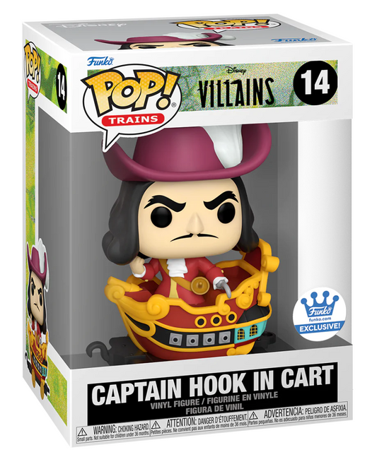 Funko Pop! Disney Villains Captain Hook in Cart 14 Funko Shop Exclusive + Free Protector