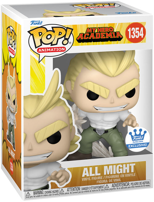 Funko Pop! My Hero Academia All Might 1354 Funko Shop Exclusive + Free Protector
