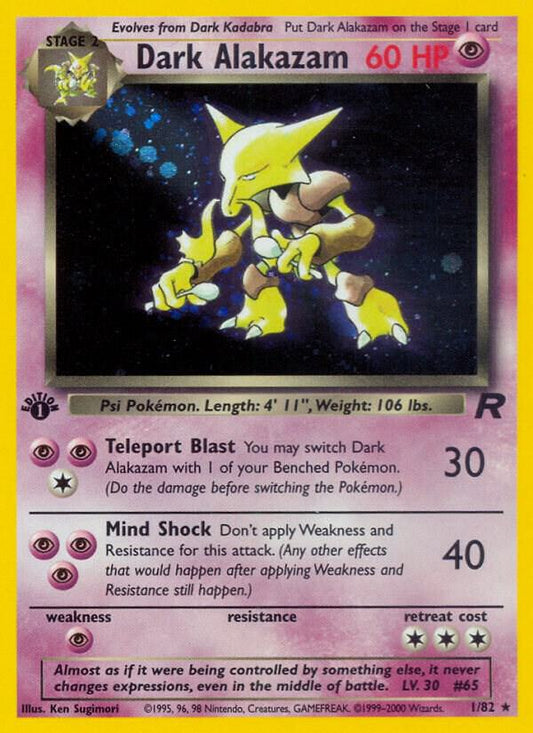 Pokemon TCG! Dark Alakazam (1) - Team Rocket (TR) Unlimited