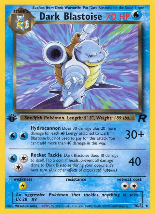 Pokemon TCG! Dark Blastoise (20) - Team Rocket (TR) Unlimited
