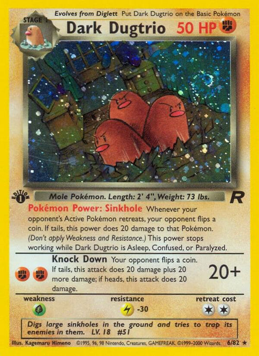 Pokemon TCG! Dark Dugtrio (6) - Team Rocket (TR) Unlimited