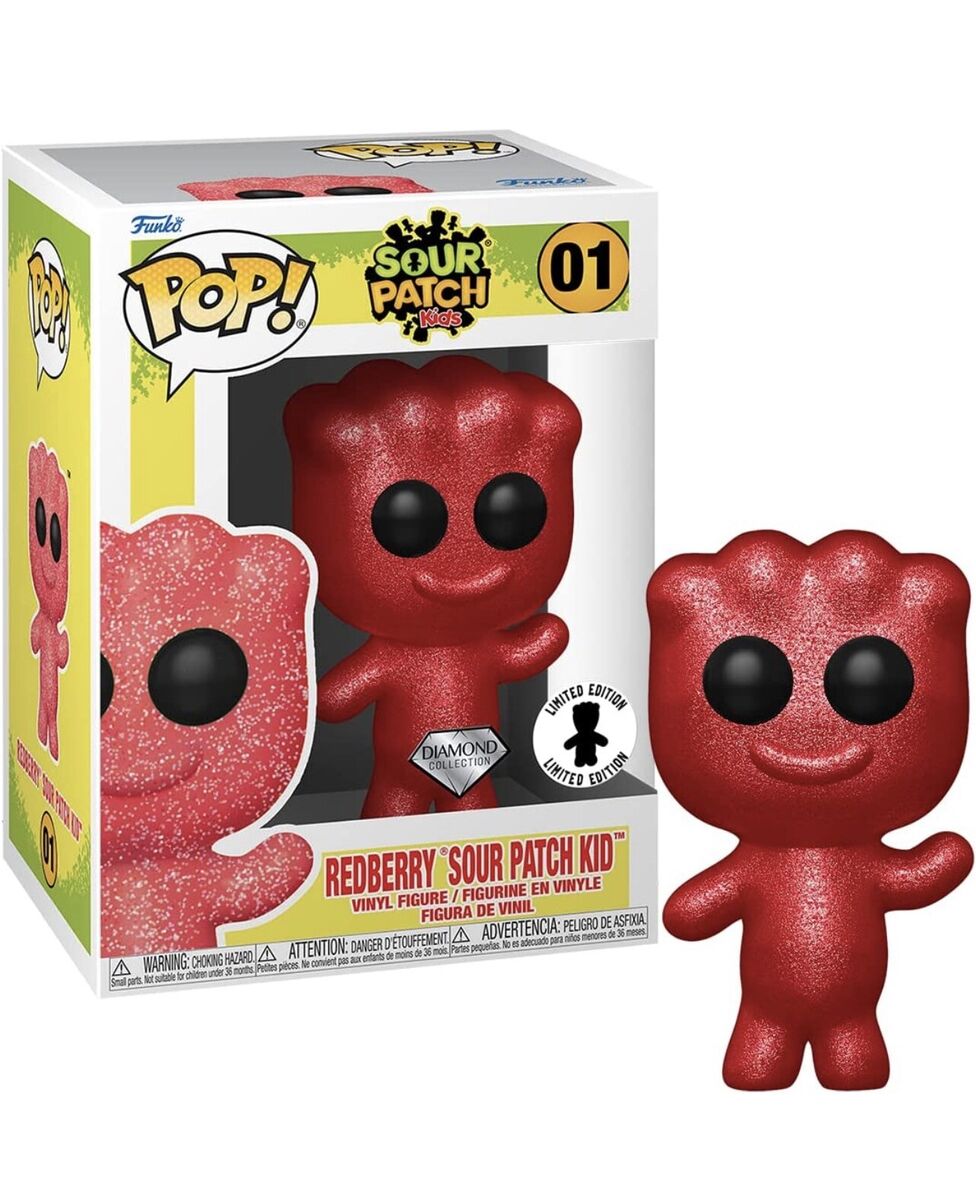 Funko Pop! Sour Patch Kids : Redberry Sour Patch Kid 01 Diamond Limited Edition Figure + Pop Protector