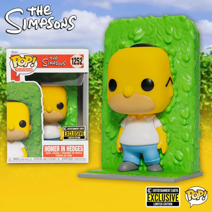 Funko POP! Television - The Simpsons Homer in Hedges 1252 EE Exclusive + PROTECTOR!