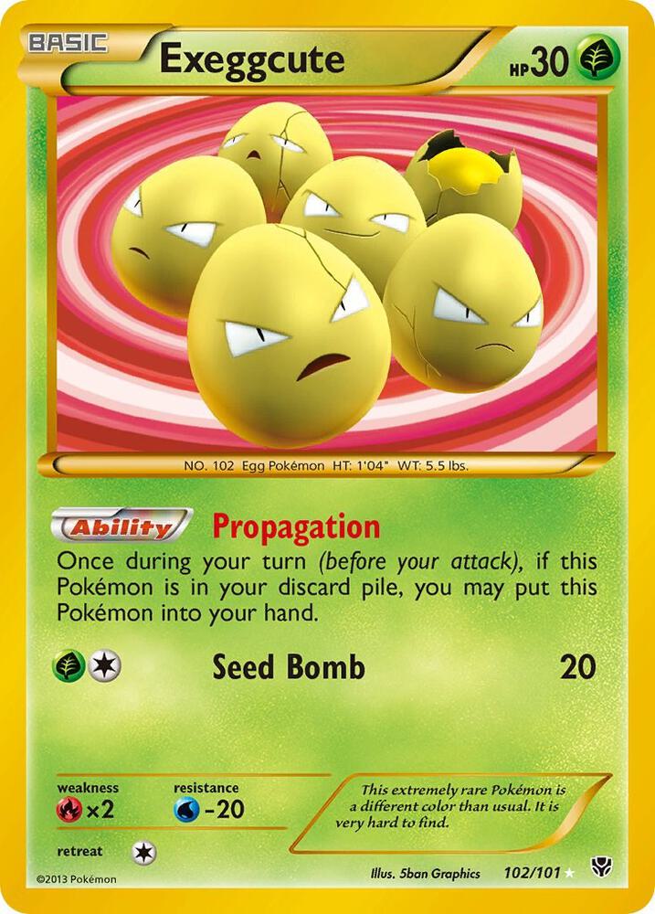 Pokémon TCG! Exeggcute (102 Secret Rare) - Plasma Blast (PLB)