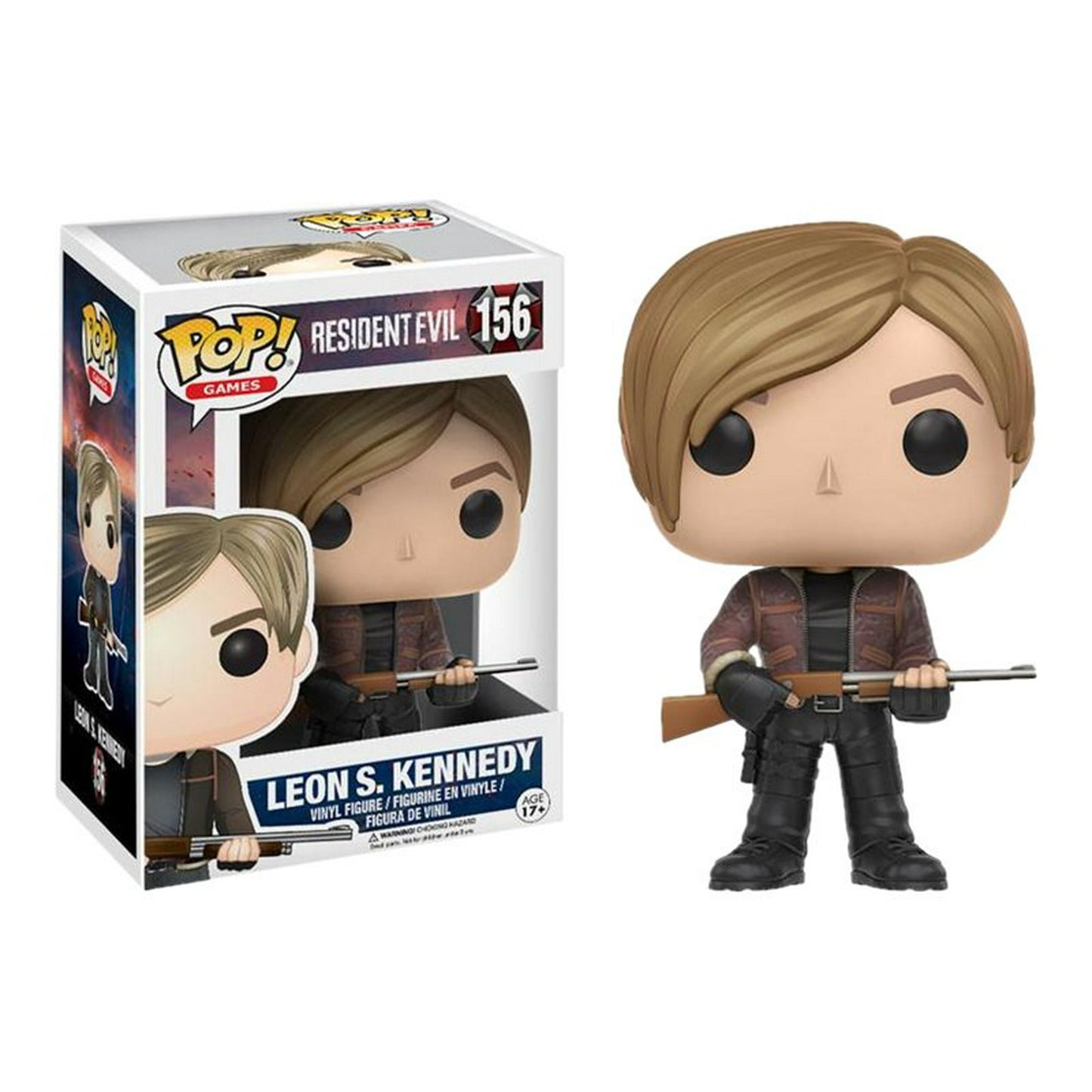 Funko Pop! Resident Evil : Leon S. Kennedy 156 (VAULTED) + Pop Protector