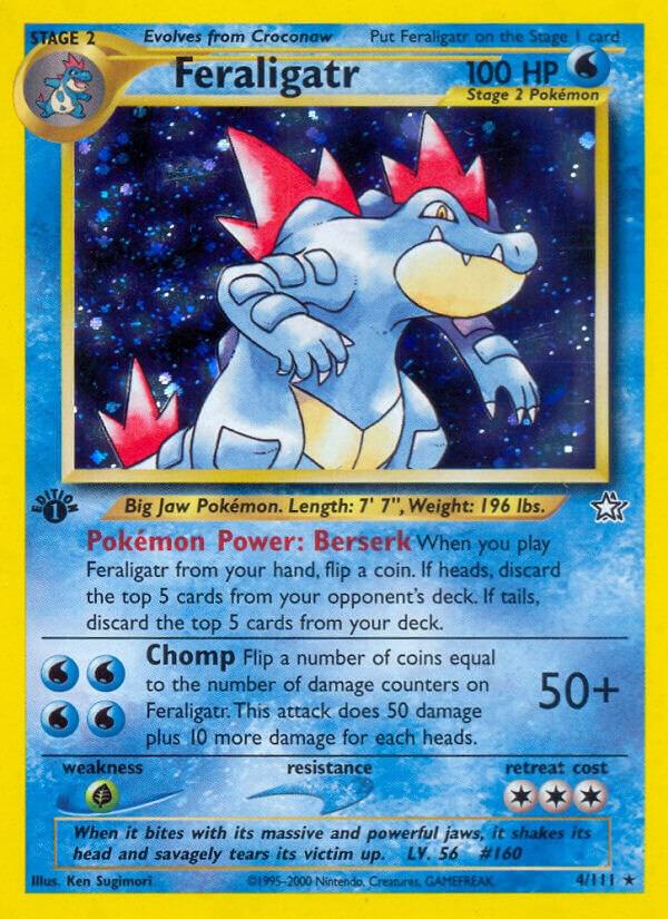 Pokemon TCG! Feraligatr (4) - Neo Genesis (N1) unlimited (MP)