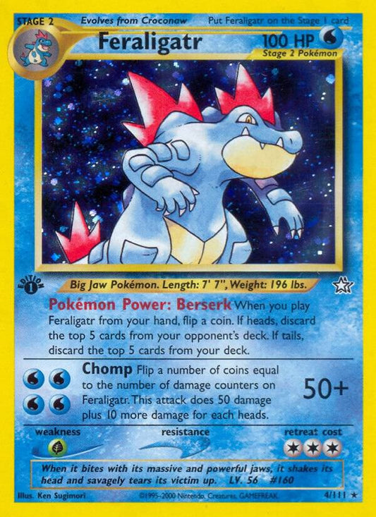 Pokemon TCG! Feraligatr (4) - Neo Genesis (N1) unlimited (MP)