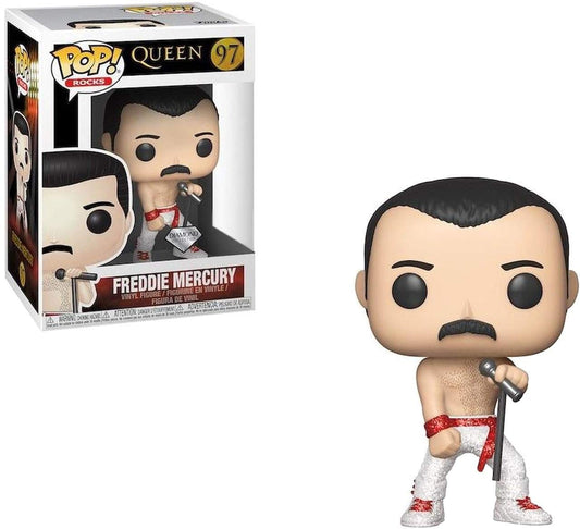 Funko POP! Rocks: Queen #97 - Freddie Mercury Diamond Collection special edition + Protector