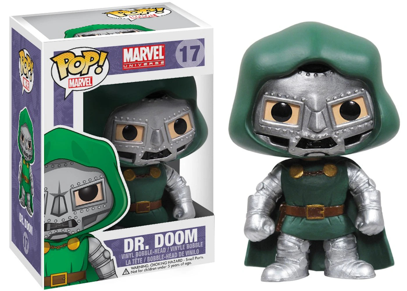 Funko Pop! Marvel Universe - Dr. Doom 17 (VAULTED RARE) Figure + Pop Protector