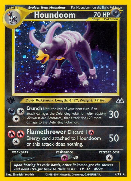 Pokemon TCG! Houndoom (4) - Neo Discovery (N2) lightly played
