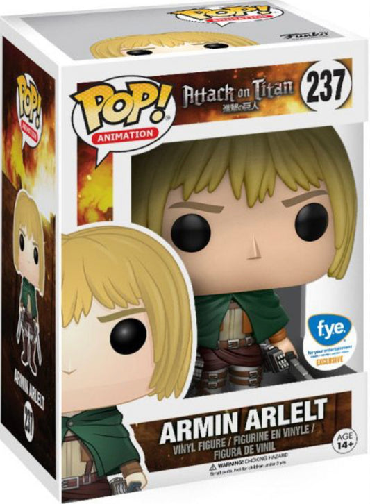 Funko Pop! Attack on Titan Armin Arlelt 237 FYE Exclusive + Protector (VAULTED)