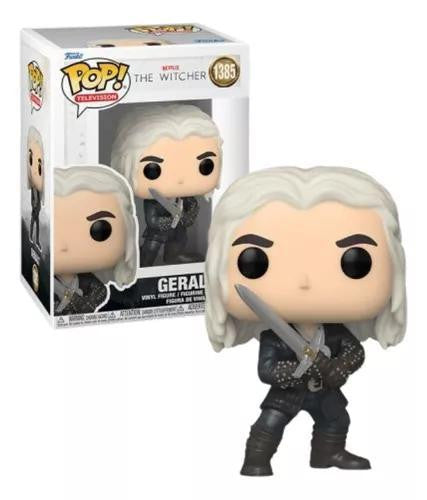 Funko Pop! Netflix The Witcher - Geralt 1385 Figure + Pop Protector
