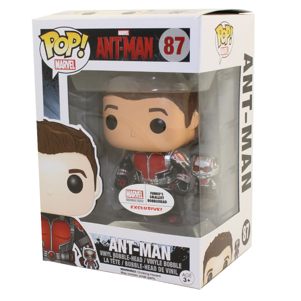 Ant-Man Marvel Ant-Man with Funko's Smallest bobblehead exclusive (Unmasked) Funko PoP!