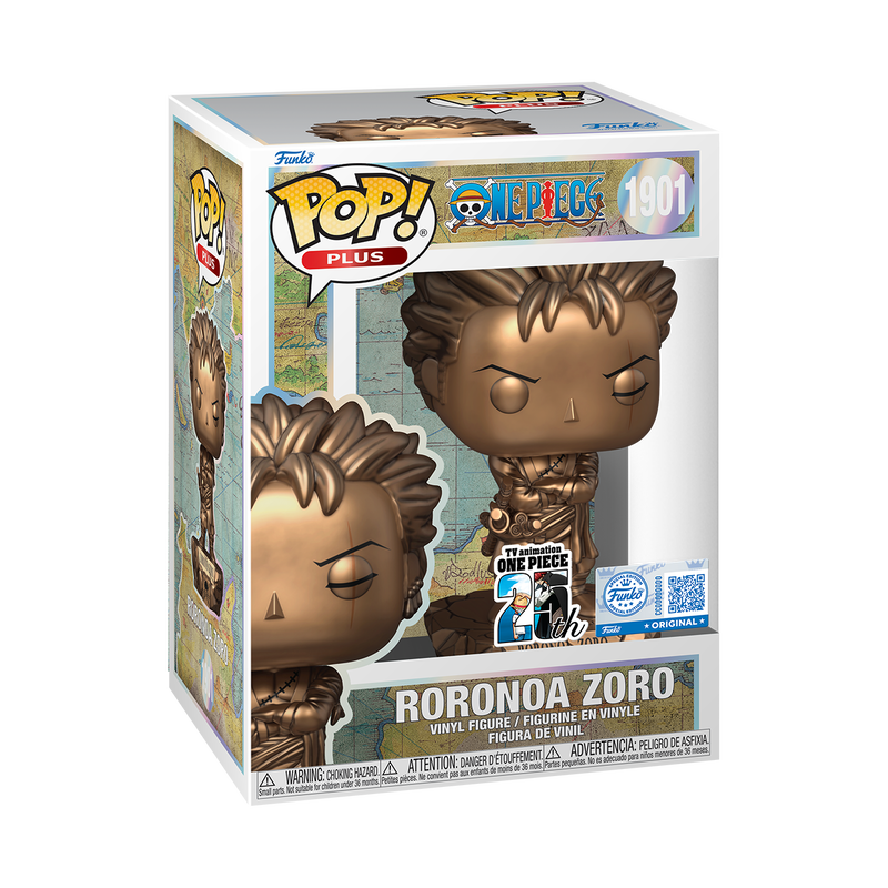 Preorder Funko Pop! Plus Anime One Piece Roronoa Zoro Statue (Bronze) 1901
