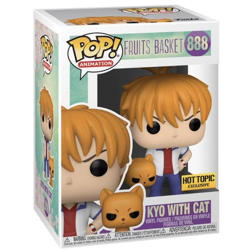 Funko POP! Animation: Fruits Basket #888 Kyo With Cat Hot Topic Exclusive + PROTECTOR!