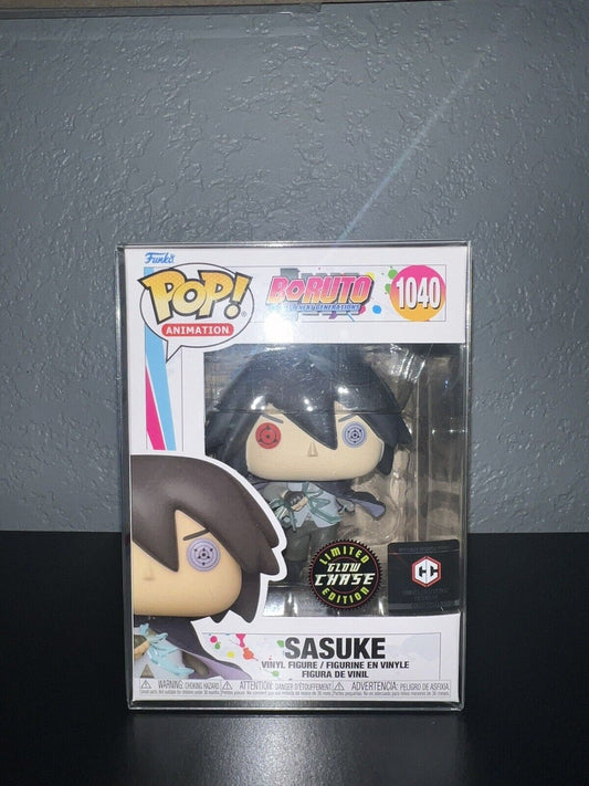 1040 Funko Pop! Vinyl: Boruto: Naruto Next Generations - Sasuke (Chase) (Glows in the Dark) + PoP Protector