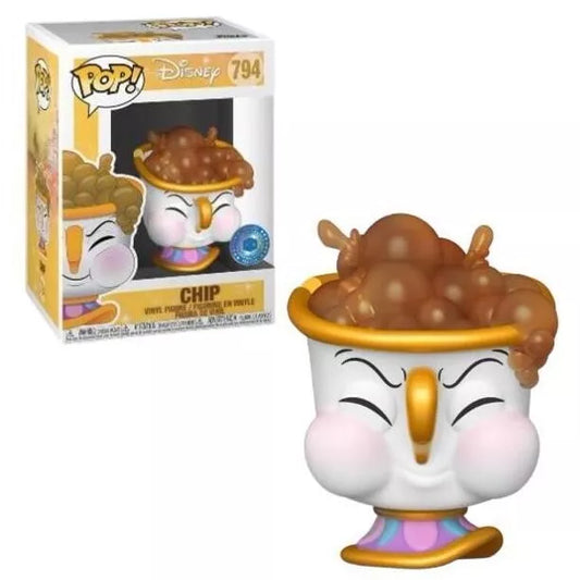 Funko Pop! Disney Beauty and the Beast Chip 794 Pop In A Box Exclusive (VAULTED) + Free Protector