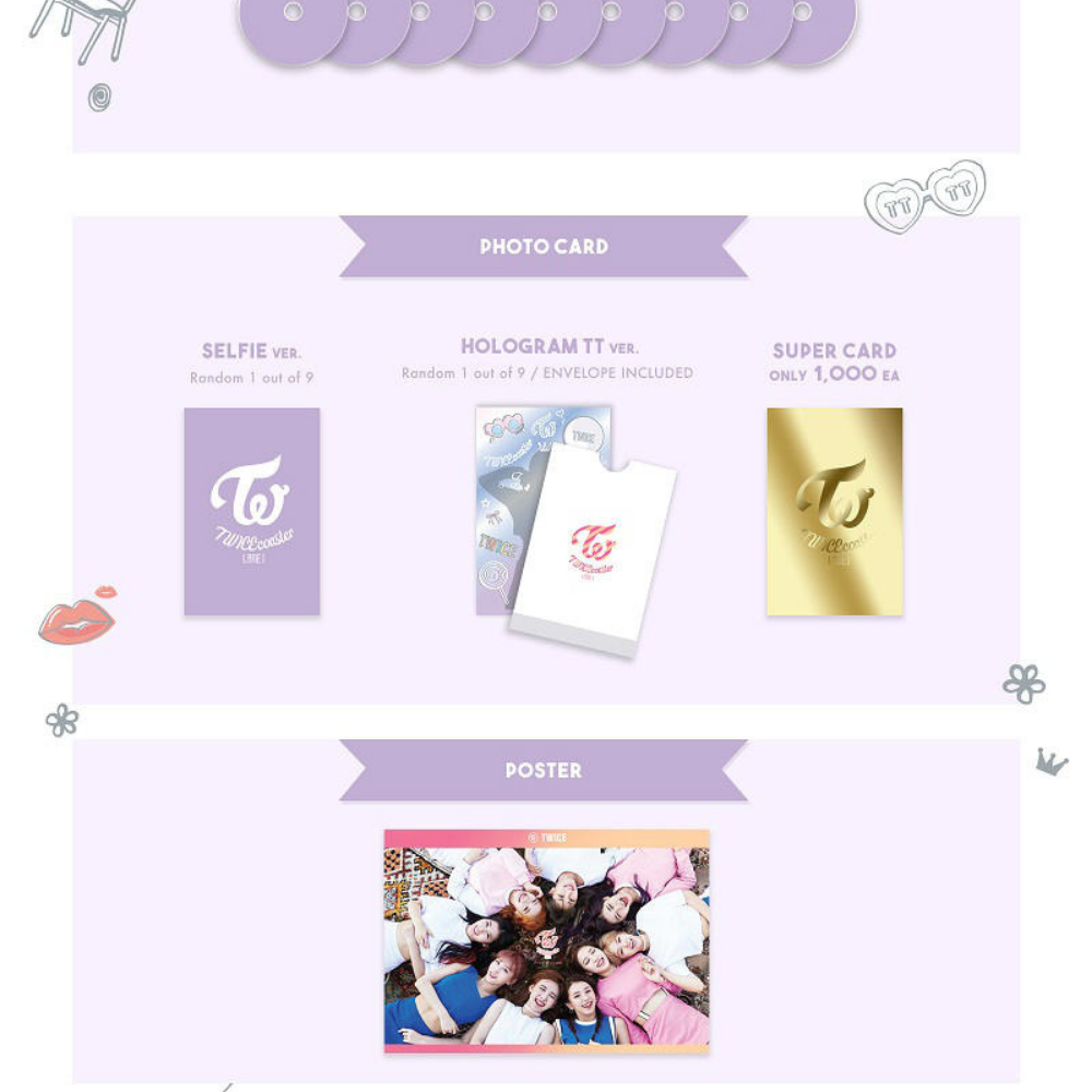 K-POP TWICE - TWICECOASTER : LANE 1 (3RD MINI ALBUM) APRICOT VERSION. (GRASS)