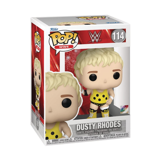 Funko Pop! WWE - Dusty Rhodes 114 Figure + Pop Protector (Box Crease)