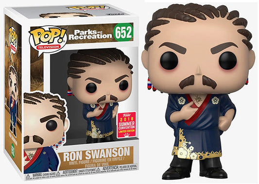 Funko Pop! Parks and Recreation : Ron Swanson 652 Funko 2018 Summer Convention Exclusive + Pop Protector