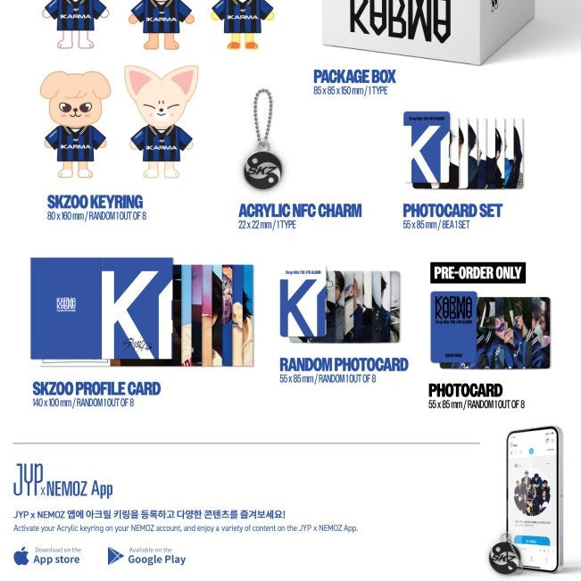 STRAY KIDS - The 4th Album : KARMA (SKZOO VER.) (8 VERSIONS) RANDOM BLIND BOX VER.