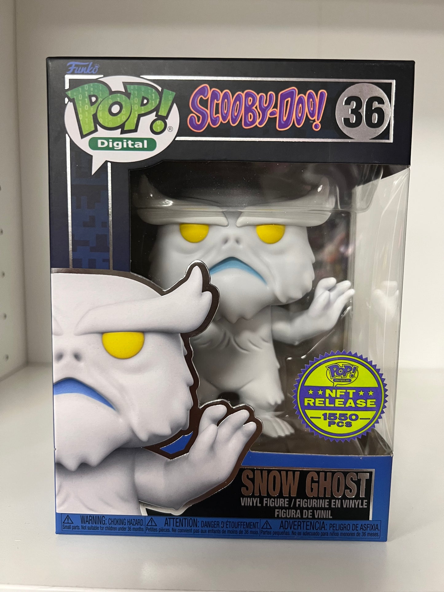 Funko Pop! Digital : Scooby-Doo! NFT Snow Ghost 36 1550 PCS + Pop Protector