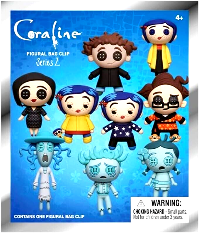 Coraline Series 2 Mystery 3D Foam Figural Bag Clip (One Variation Chosen at Random)