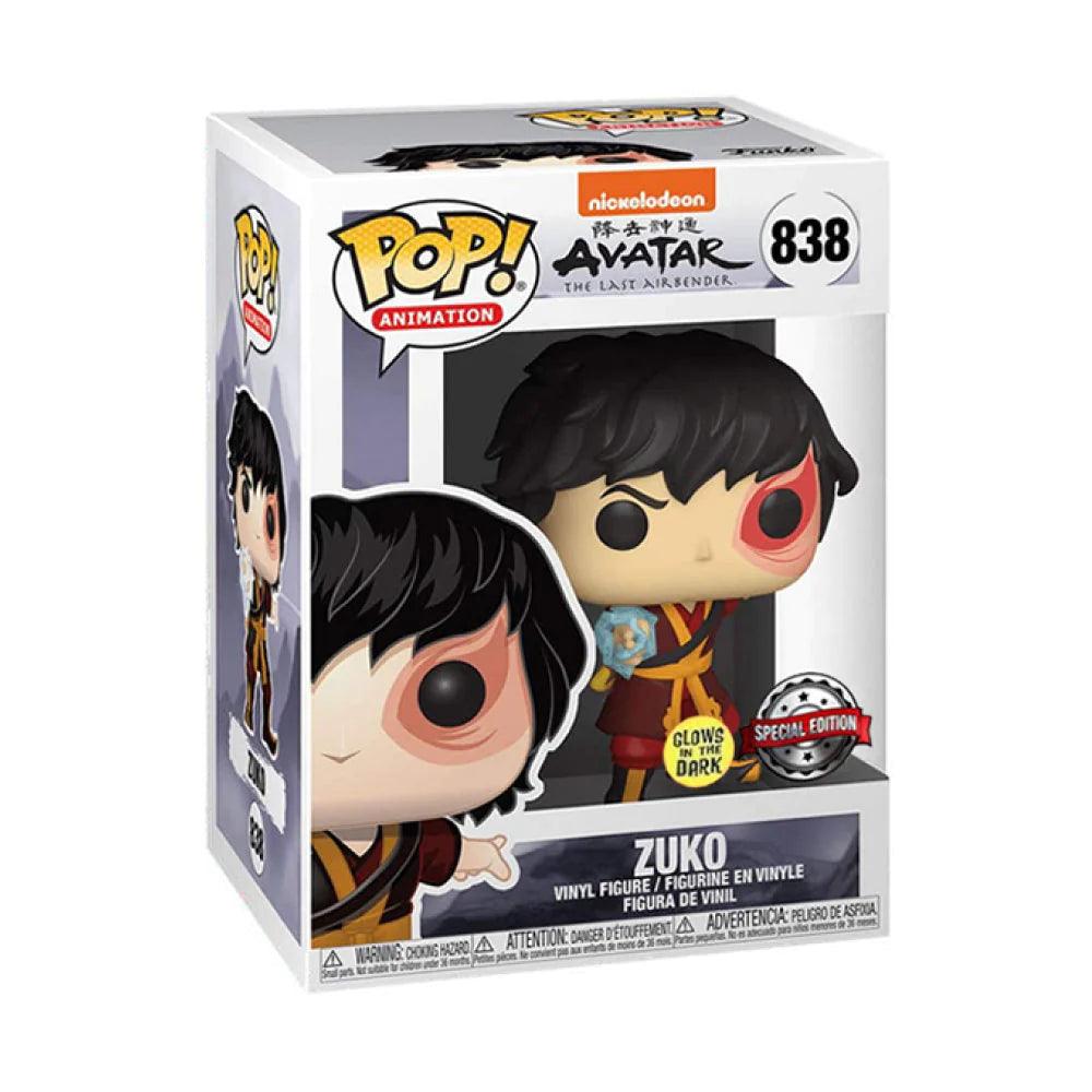 Funko Pop! Nickelodeon Avatar The Last Airbender : Zuko 838 Glows in the Dark Special Edition + Free Protector