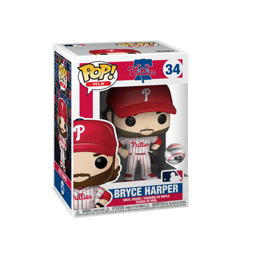 Funko Pop! MLB Philadelphia Phillies - Bryce Harper 34 Figure + Pop Protector