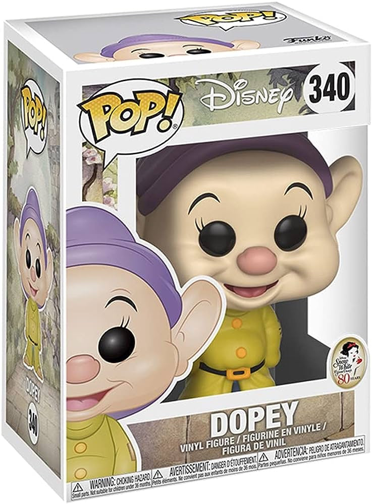 Funko Pop! Disney Snow White and the Seven Dwarfs 80 Years Dopey 340 + Free Protector