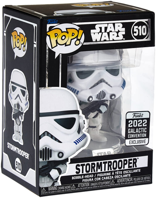 Funko Pop! Star Wars : Stormtrooper 510 Funko 2022 Galactic Convention Exclusive + Free Protector