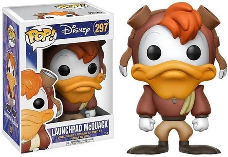 Funko Pop! Disney Darkwing Duck Launchpad McQuack 297 + Free Protector