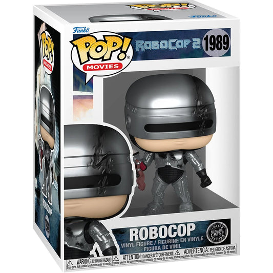 Funko Pop! Robocop 2 - Robocop 1989 Metallic CHASE Figure + Pop Protector