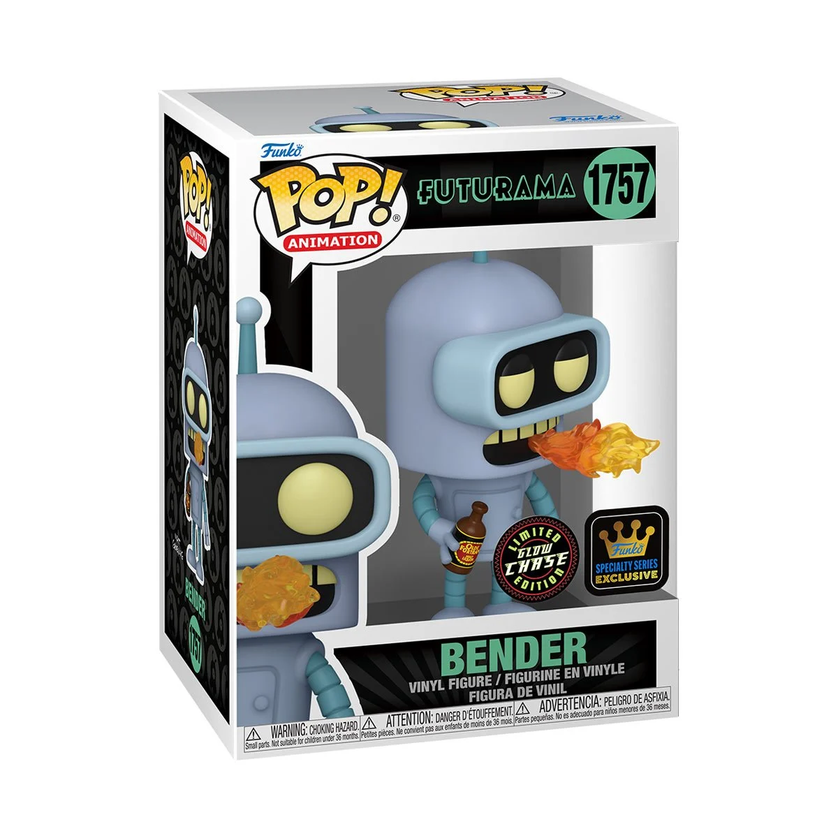 Futurama Bender Funko Pop! Vinyl Figure #1757 - Specialty Series Guaranteed chase + Pop Protector