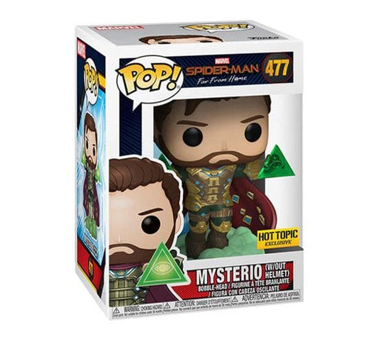 Funko Pop! Marvel Spider-Man Far From Home - Mysterio without Helmet 477 Hot Topic Exclusive + Free Protector